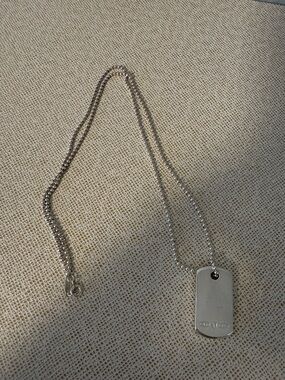 Tiffany & Co. Sterling Silver Dog Tag Pendant Necklace